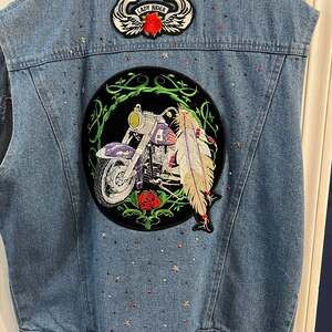 Ladies Vintage Illusions Denim Vest with HOG Eagle Patch